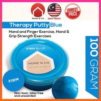 Therapy Putty Blue New Therapy putty is important for children who have fine motor skills difficulties and poor postural control. Therapist will usually practice and teach using our Therapy putty. Our Therapy Putty is supplied to special schools nationwide. Therapy putty is well known as a NON SURGERY medical treatment. It is widely used for rehabilitation worldwide Therapy putty is an excellent choice for treating carpal tunnel, arthritis, to regain hand movement after stroke or simple hand or finger strength training. Hand therapy putty exercises are a great way to regain dexterity in your hand with a simple, affordable accessory. Suitable for all ages of individual who needs hand & finger exercise, hand & grip strength exercises. Each colour represents different resistance for individual exercises of different difficulties and goals. Product description : ✅ Comes in individual plastic containers (100g each) ✅ Available in 4 different resistance level : BLUE ➡️ firm GREEN ➡️medium RED ➡️ soft YELLOW ➡️ Extra soft ✅ Non-toxic , Non-sticky , suitable for kids & adults ✅ Stretchable , pinch-able, mouldable , squeezable therapy putty,finger exercise,autism tool Order Now