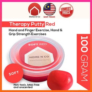 Therapy Putty Red ✅ Comes in individual plastic containers (100g each) ✅ Available in 4 different resistance level : BLUE ➡️ firm GREEN ➡️medium RED ➡️ soft YELLOW ➡️ Extra soft ✅ Non-toxic , Non-sticky , suitable for kids & adults ✅ Stretchable , pinch-able, mouldable , squeezable <img class="alignnone size-full wp-image-20387" src="https://www.homenco.my/wp-content/uploads/2020/10/Screenshot-2020-10-29-at-1.13.50-AM.png" alt="therapy putty malaysia magnetic whiteboard malaysia" width="470" height="201" /> therapy putty,finger exericse,hand putty Order Now