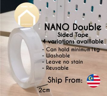 tape-2cm-1m-1 1. It can be easily cut to any size! Making it the best Gel Pad solution on the market! 2, It is easily removable and will not damage your walls or surfaces! 3, Washable and Infinitely reusable! 4,One roll is the equivalent of approximately 71 Standard sized Gel / Nano Pads! 5,Can hold items up to 1 KG on smooth surfaces 6, With a 2mm thickness, The Gel Grip Tape will stick to almost any smooth, clean and non-porous surface and stay there! 7, Will work in perfectly in a temperature range from -16C or above 120C 8, Non-Toxic, Recyclable and Eco-Friendly - The Gel Grip Tape is safe and Non-Toxic and when you're done with it, it can easily be recycled. Nano double sided tape