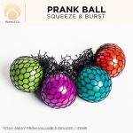 Prank Ball Stress Ball Squishy Mesh Ball for Adult | Squishy Grape Soft Squeeze Stress Toy For Kids Relieve Stress