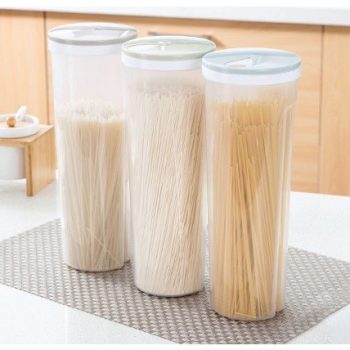 IMG_6741 🍀🍀 HNC Spaghetti Container 🍀🍀 ✅ Suitable for all types for spaghetti ✅ Open and close with Rotatable Cover ✅ Easier storage ✅ Organise your kitchen with these containers ✅ Food grade container ✅ Multicolour available spaghetti container