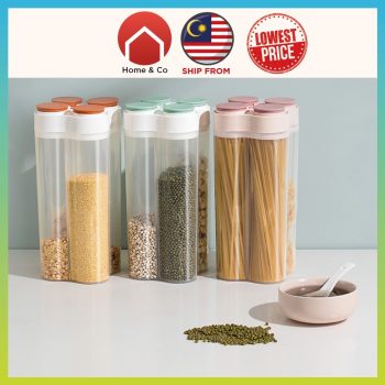 IMG_6759 High Quality 4 in 1 Transparent Seasoning Bottle with 2022 new colour designs Local Seller Ready Stock KL Large capacity, can separate up to into 4 different compartments Removable separator to make it into 4 in 1 / 3 in 1 / 2 in 1 / 1 in 1. Best for spaghetti, eans, cereals, oatmeals, dry goods and more Easily decide and rearrange the size according to your needs Groove body design allows to hold container easily Come with desiccant box to make sure container always dry Order Now