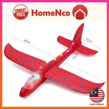 AIR (4) Kids LED Light Hand Throw Airplane Aeroplane Outdoor Launch Flying Foam Glider Toy Gifts Material: EPP foam Size: 49x47x22cm Order Now