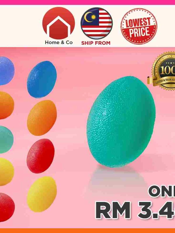Egg Hand Grip Ball Exercise Tangan | Hand Therapy Ball Massage Finger Strength Recovery Stress Relief 力量锻炼球